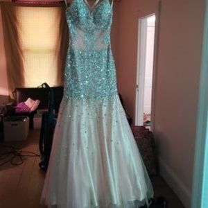 Handmade Beaded Formal Evening Gown Size 2